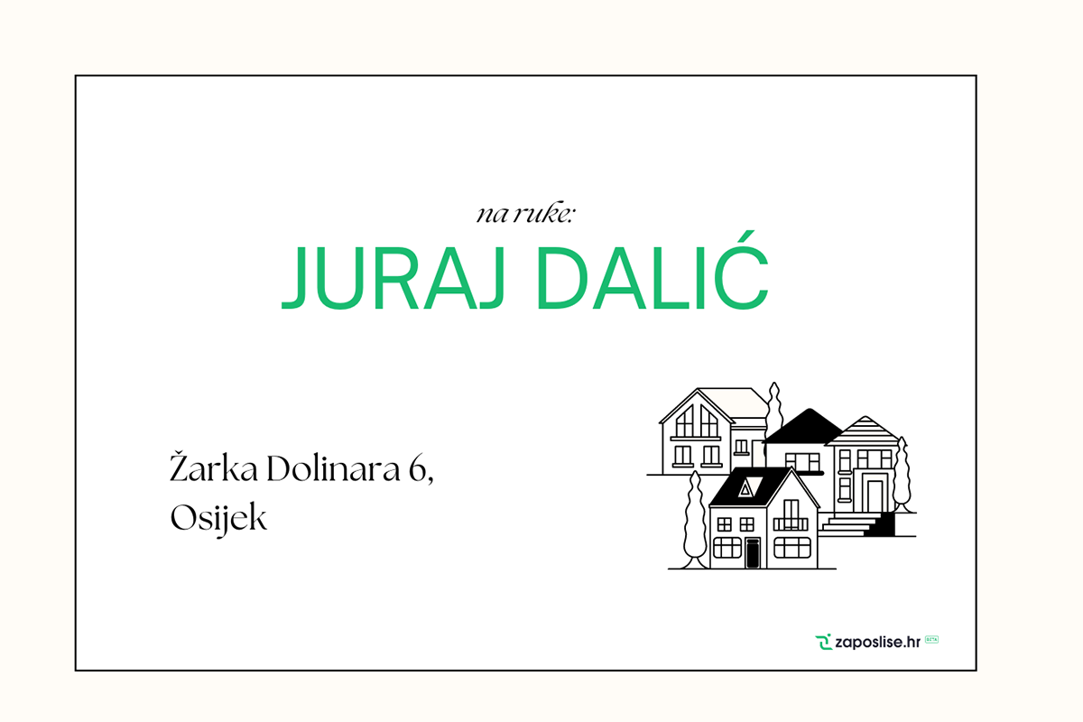 Adresar, Juraj Dalić i adresa u Osijeku 