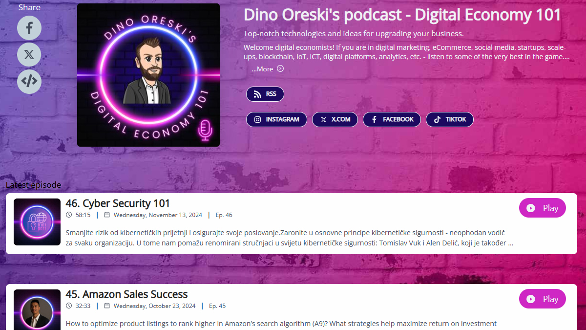 Digital Economy podcast, digitalna ekonomija