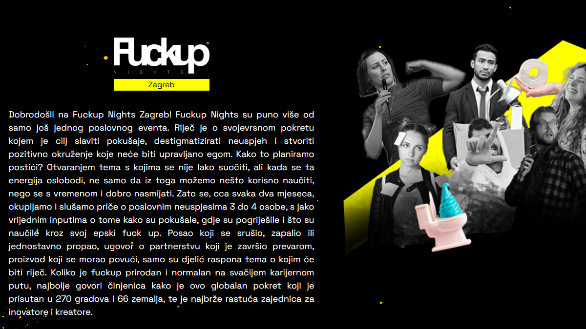 Fuckup Zagreb, konferencija, neuspjeh u poslovanju