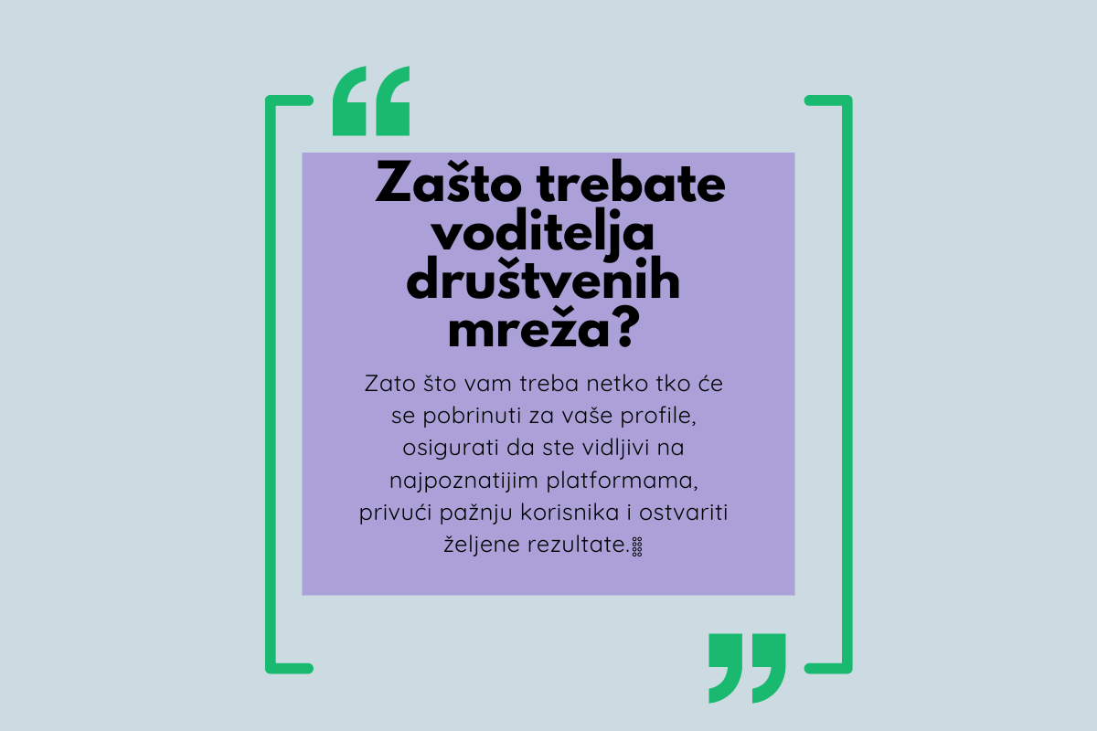 Trebate voditelja društvenih mreža