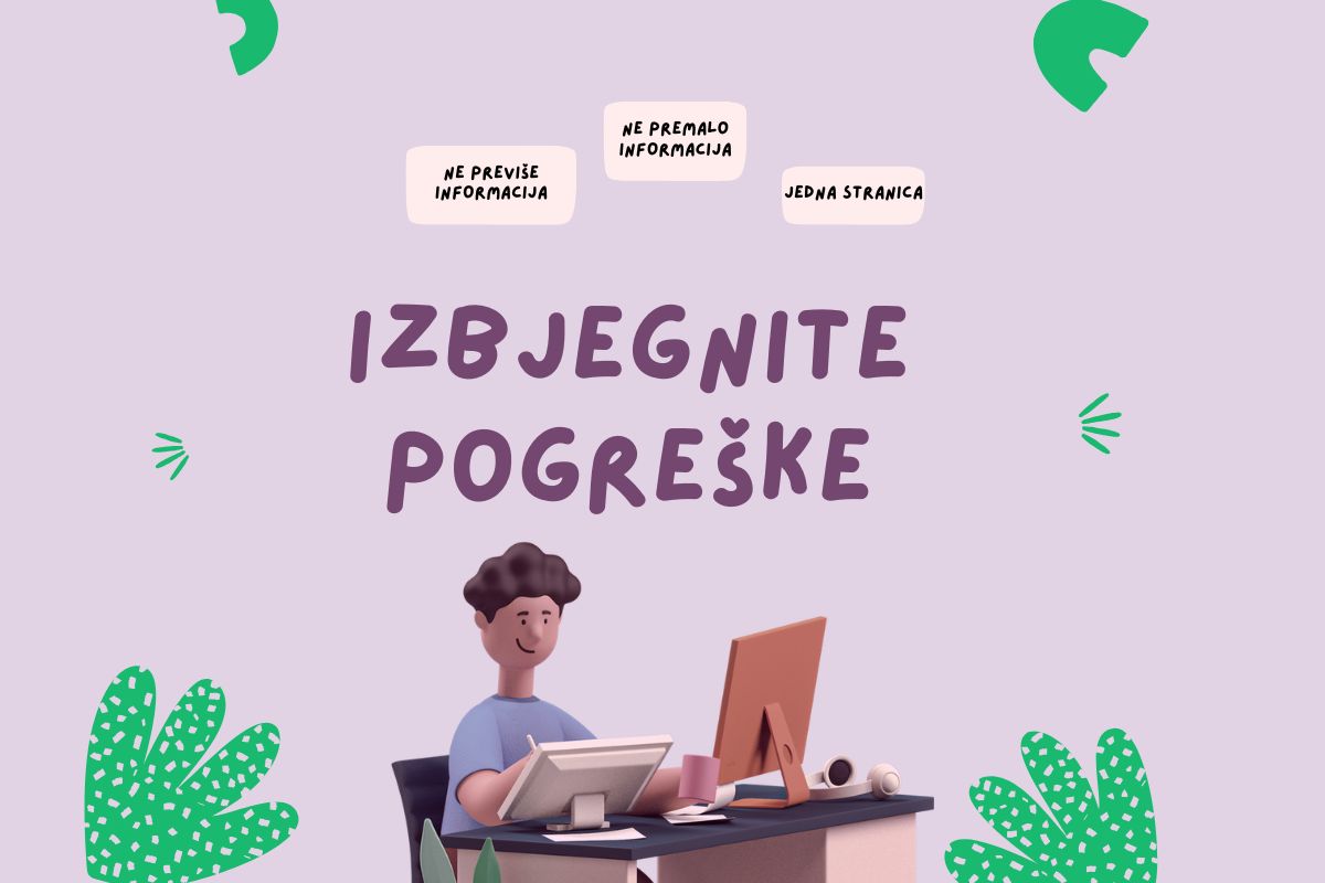 Izbjegnite pogreške, pisanje životopisa