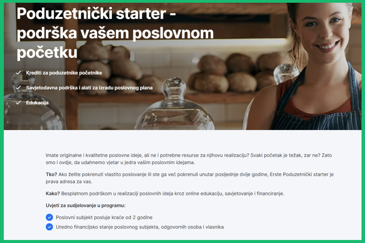 Erste starter, poduzetnici, start