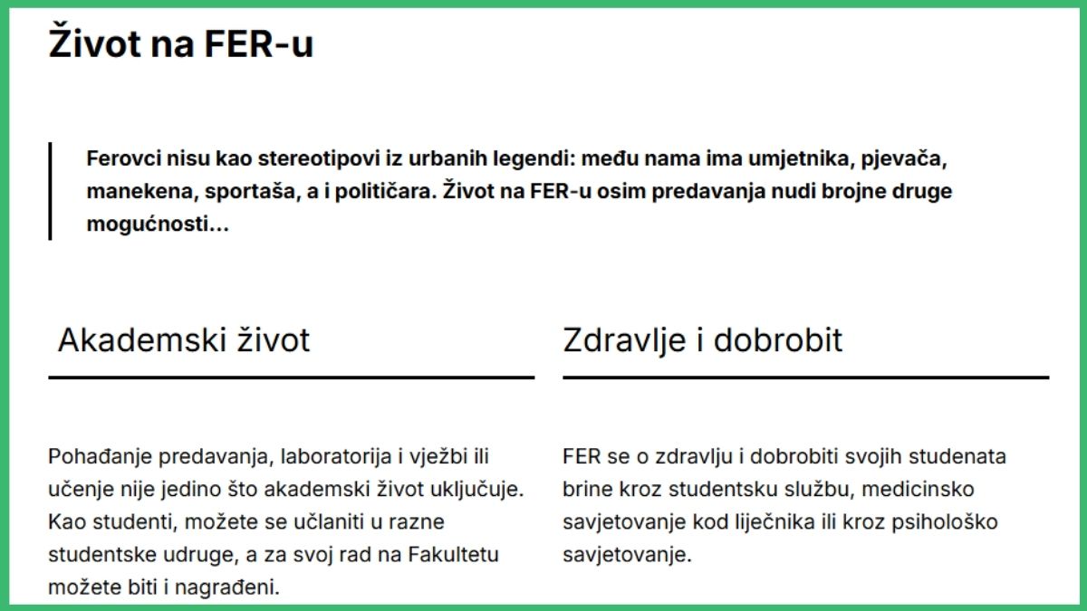 FER, tehnički fakultet, eletrotehnika