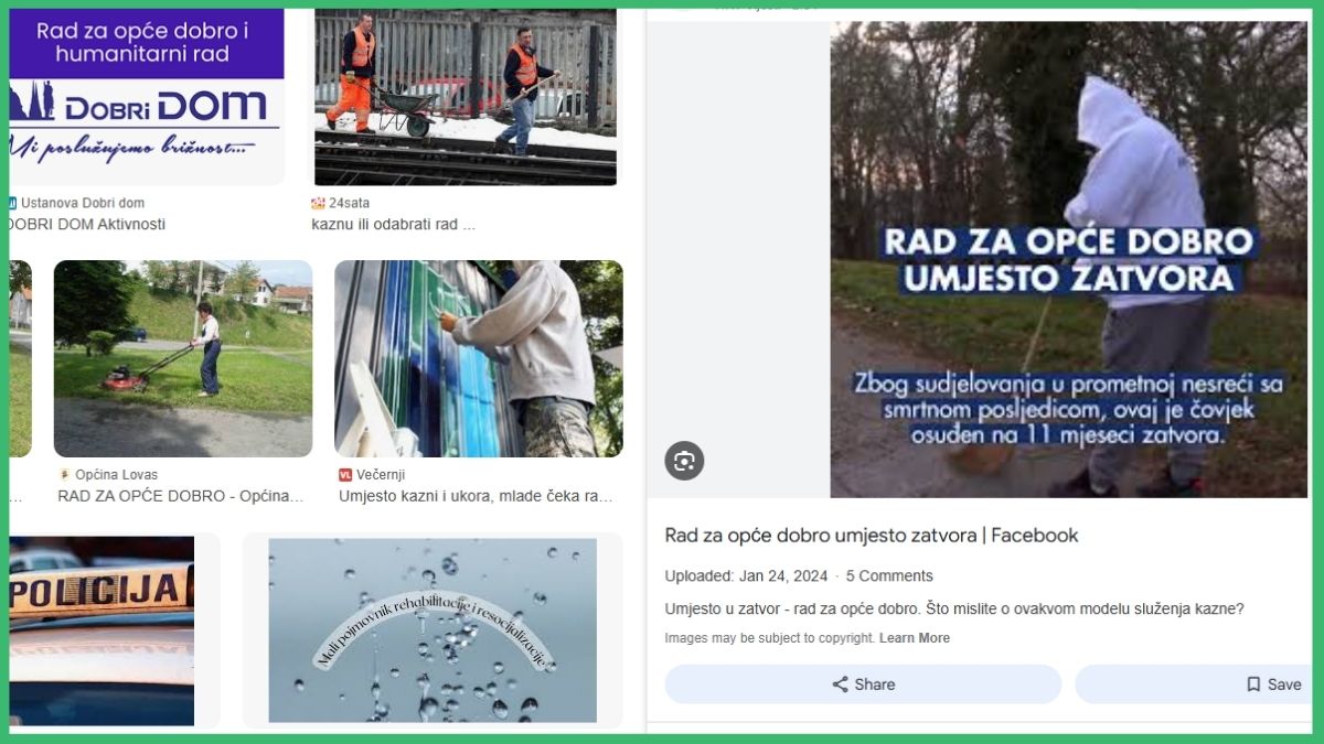 Rad za opće dobro. zatvor