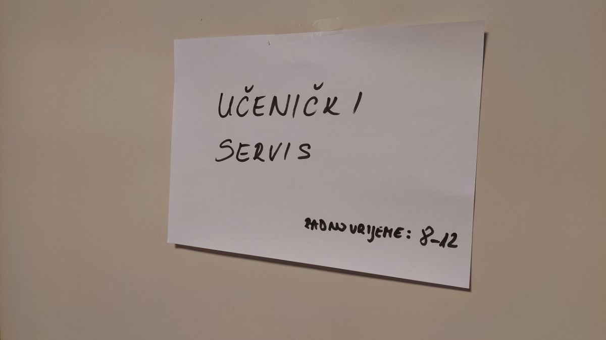 Učenički servis, poruka, post it