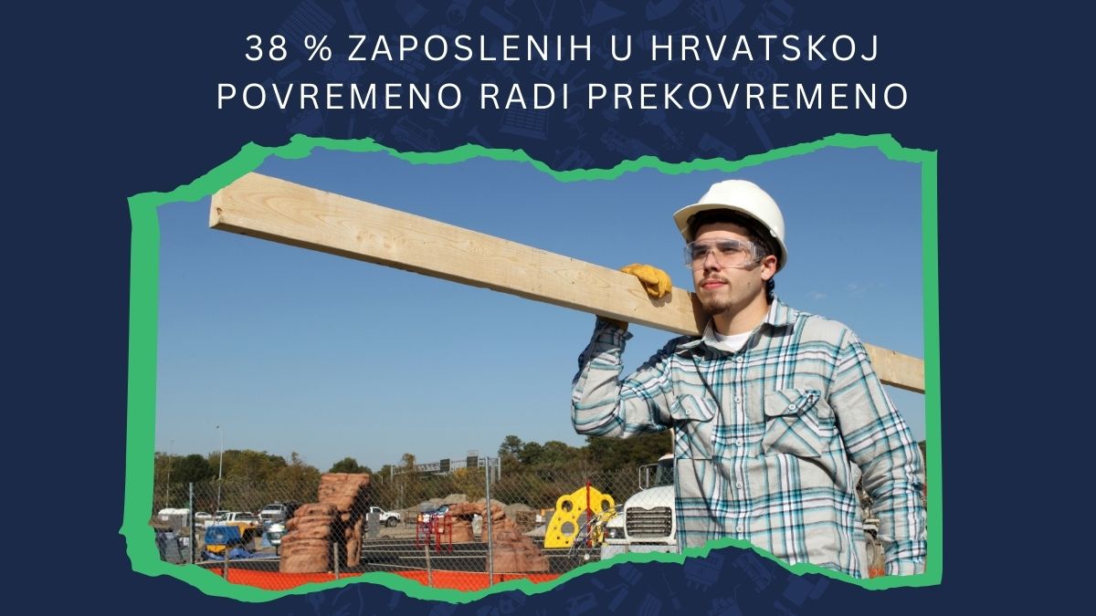 Rad na gradilištu, građevinac nosi letvu, bauštela