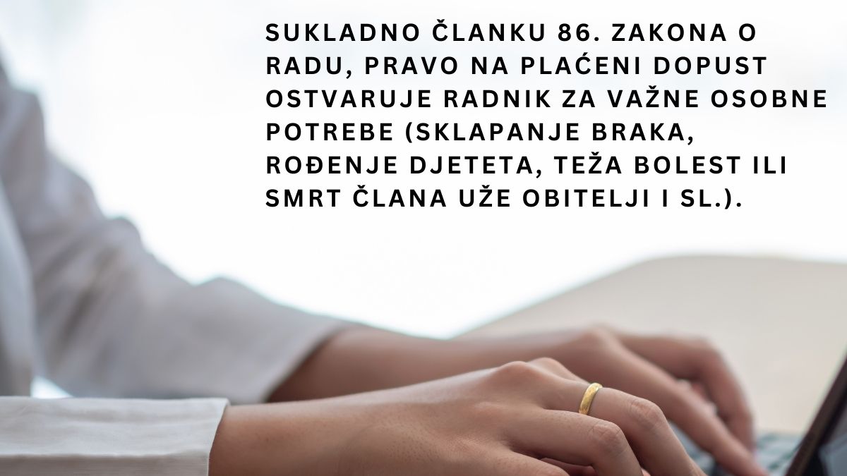 Zakon o radu, plaćeni dopust, ruke na računalu