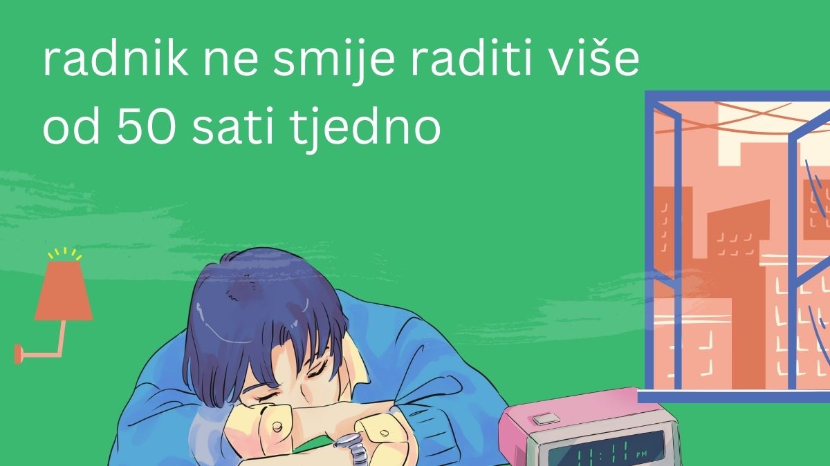 radni sati tjedno, prekovremeni rad, umoran radnik leži na stolu s glavom
