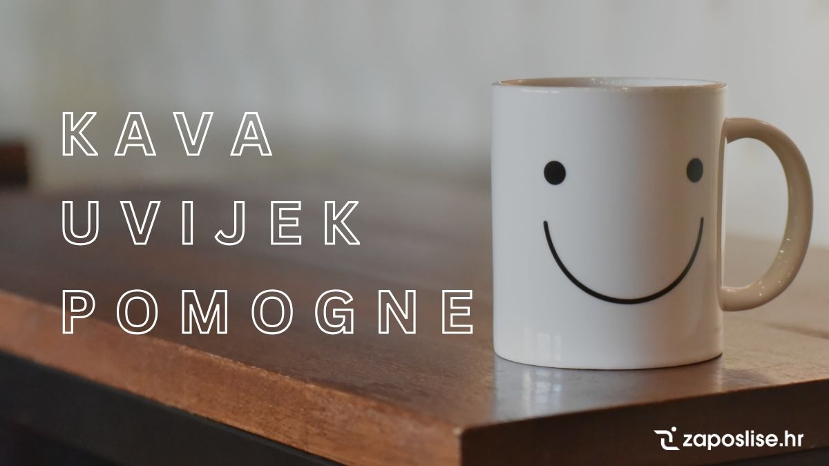 Kava, šalica kave, smiješak
