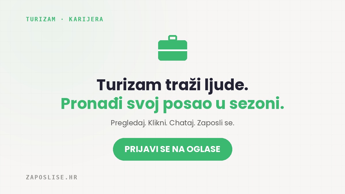 Zaposlenje, traženje posla, turizam