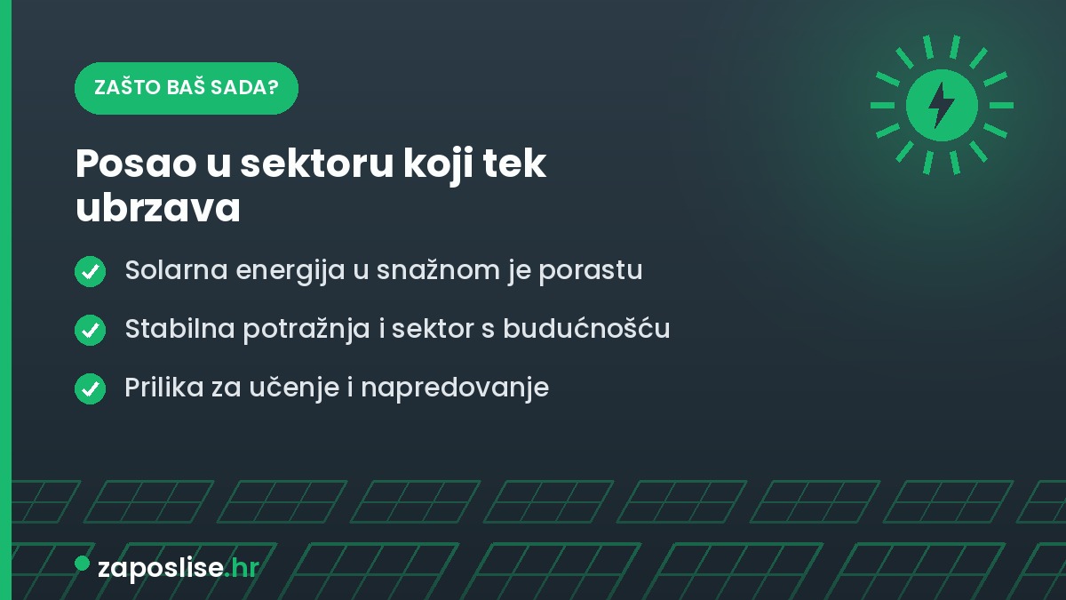 Solarna energija, stabilan posao, potražnja