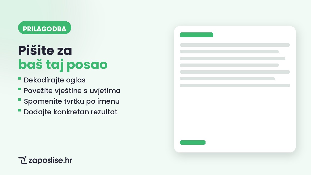 Posao, oglas, vještine