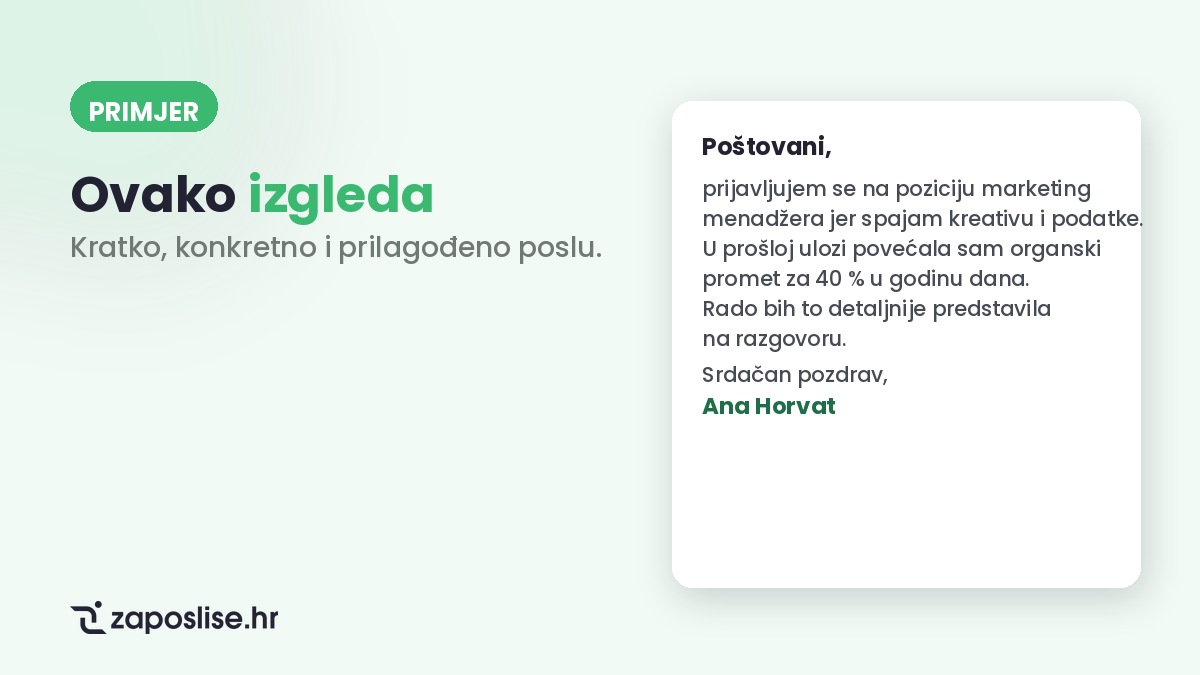 Kako napisati motivacijsko pismo